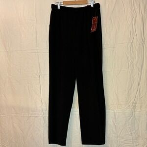 JM Collection Black Petite‎ Pants Stretch Elastic Waist Pull On Women 14P NWT